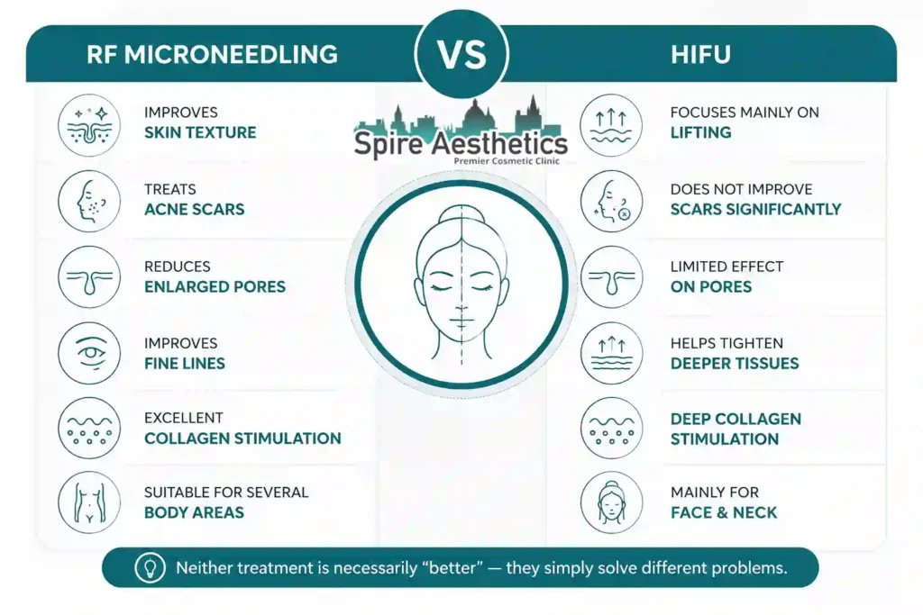 RF Microneedling vs HIFU: Which Treatment Gives Better Results Handsworth Wood?